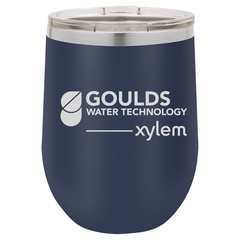 Navy 12 oz. Polar Camel Stemless Wine Tumbler with Clear Lid